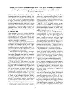 Taking proof-based verified computation a few steps closer to