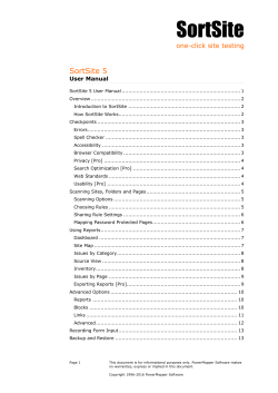 SortSite User Manual