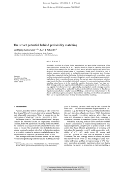 The smart potential behind probability matching