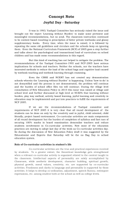 Concept Note - Directorate of School Education, Haryana