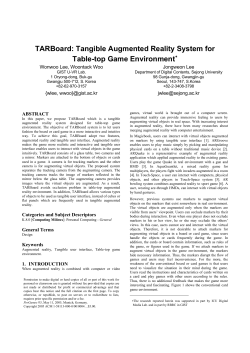 Tangible Augmented Reality System for Table