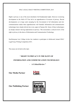 third snlc legal essay writing competition, 2017