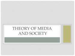 Theory of media and society