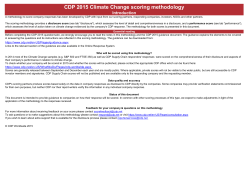 CDP 2015 Climate Change scoring methodology