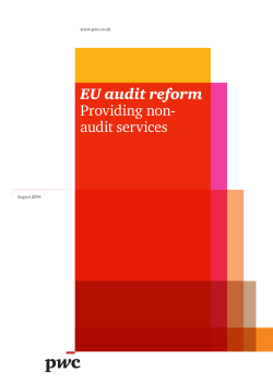 EU audit reform Providing non- audit services