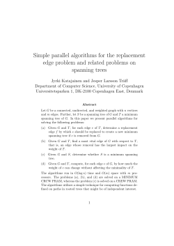 Simple parallel algorithms for the replacement edge problem and