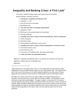Inequality and Banking Crises: A First Look