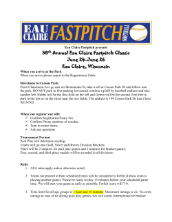 Eau Claire Fastpitch Tournament Rules 18U Spe