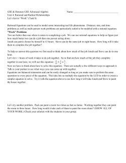 Task 8 - Let`s Get to "Work"