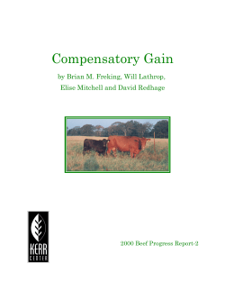 Compensatory Gain - the Kerr Center for Sustainable Agriculture