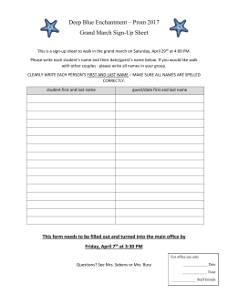 Deep Blue Enchantment &ndash; Prom 2017 Grand March Sign