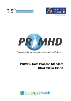 HISO 10023.1:2015 PRIMHD Data Process