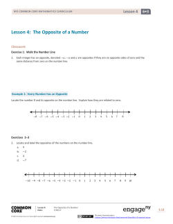 Grade 6 Mathematics Module 3, Topic A, Lesson 4