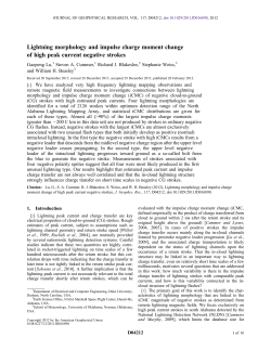 Lightning morphology and impulse charge moment change of high