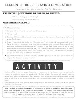 Lesson 3- role-playing simulation