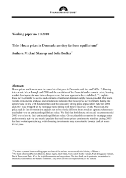 House prices in Denmark: are they far from equilibrium?