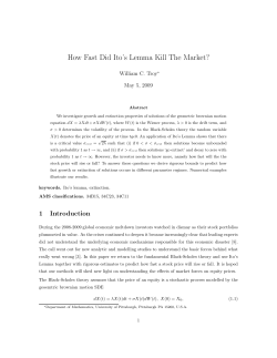 How Fast Did Ito`s Lemma Kill The Market?