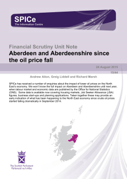 Aberdeen and Aberdeenshire since the oil price fall