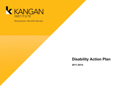 Disability Action Plan 2011-2014 Contents