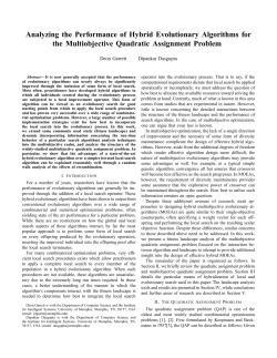 Analyzing the Performance of Hybrid Evolutionary Algorithms for the