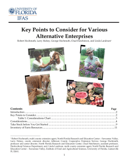 Key Points to Consider for Various Alternative Enterprises