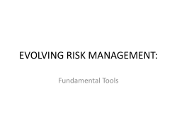 EVOLVING RISK MANAGEMENT: