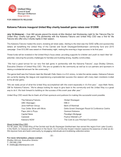 Kelowna Falcons inaugural charity baseball game raises over $12000