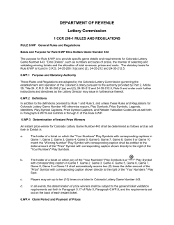 AdoptedRules32008-00606 - Colorado Secretary of State