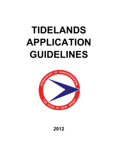 Tidelands Application Guidelines