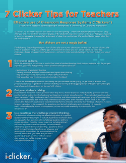 Effective use of Classroom Response Systems (&ldquo;Clickers&rdquo;)