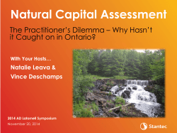 Natural Capital Assessment - Latornell Conservation Symposium