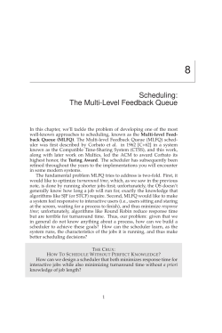 Scheduling: The Multi-Level Feedback Queue