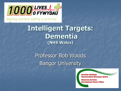 Intelligent Targets for NHS Dementia Services in