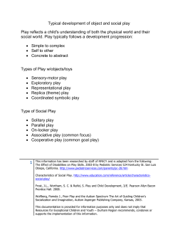 Typical Development of Object and Social Play