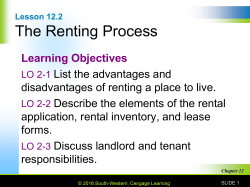 Chapter 21 Renting a Residence