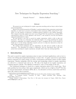 New Techniques for Regular Expression Searching
