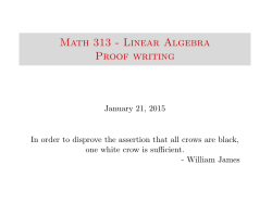 Math 313 - Linear Algebra Proof writing