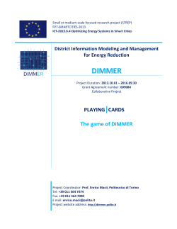 The game of DIMMER: playing cards