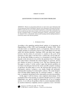Questioning to Resolve Decision Problems
