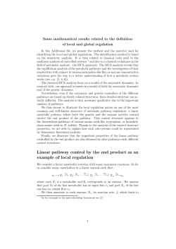 Linear pathway control by the end product as an