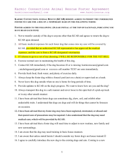 Karmic Connections Animal Rescue Foster Agreement