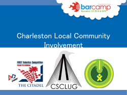 Charleston Local Community Involvement - Mil-OSS