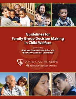 Guidelines for Family Group Decision Making in Child Welfare