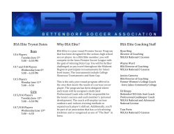 BSA Elite Coaching Staff - Bettendorf Soccer Association