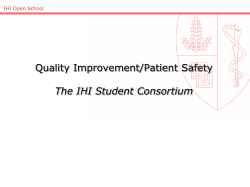 The IHI Student Consortium - Institute for Healthcare Improvement