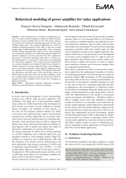 Behavioral modeling of power amplifier for radar