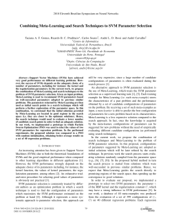 Combining Meta-learning and Search Techniques to SVM