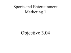 Sports and Entertainment Marketing 1
