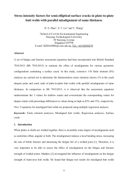 Stress intensity factors for semi-elliptical surface cracks in - DR-NTU