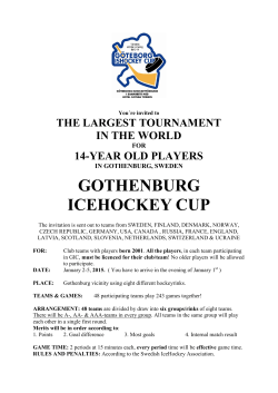 gothenburg icehockey cup - Youth Hockey Tournaments